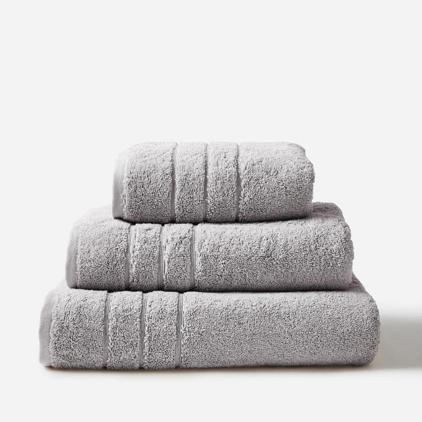 800gsm Hotel Towels - Light Silver Grey Bathroom Towels which are the same quality as towels in hotels.