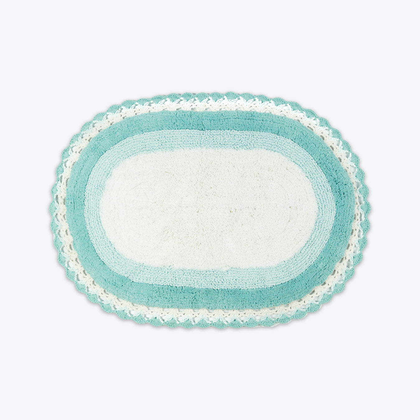 Lauren Lace Edge Vintage Cotton Bath Mat