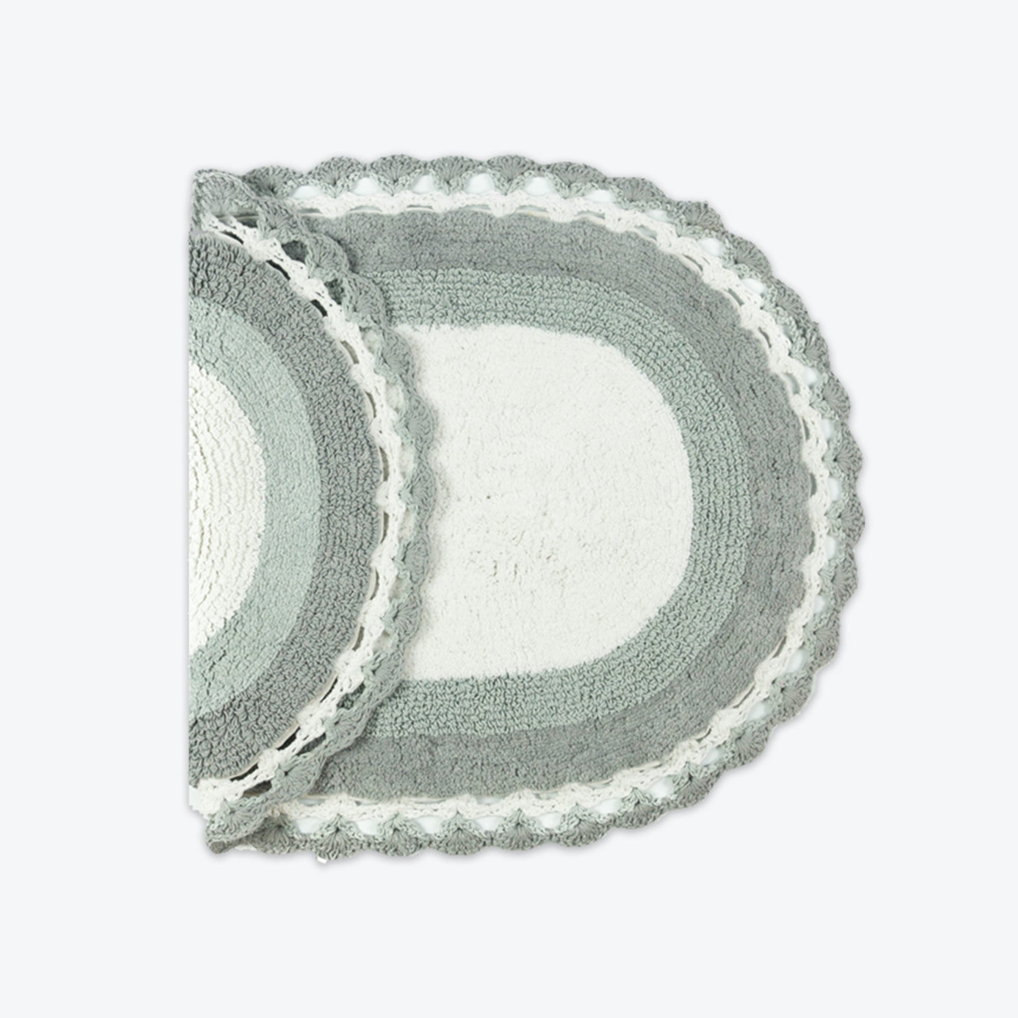 Lauren Lace Edge Vintage Cotton Bath Mat
