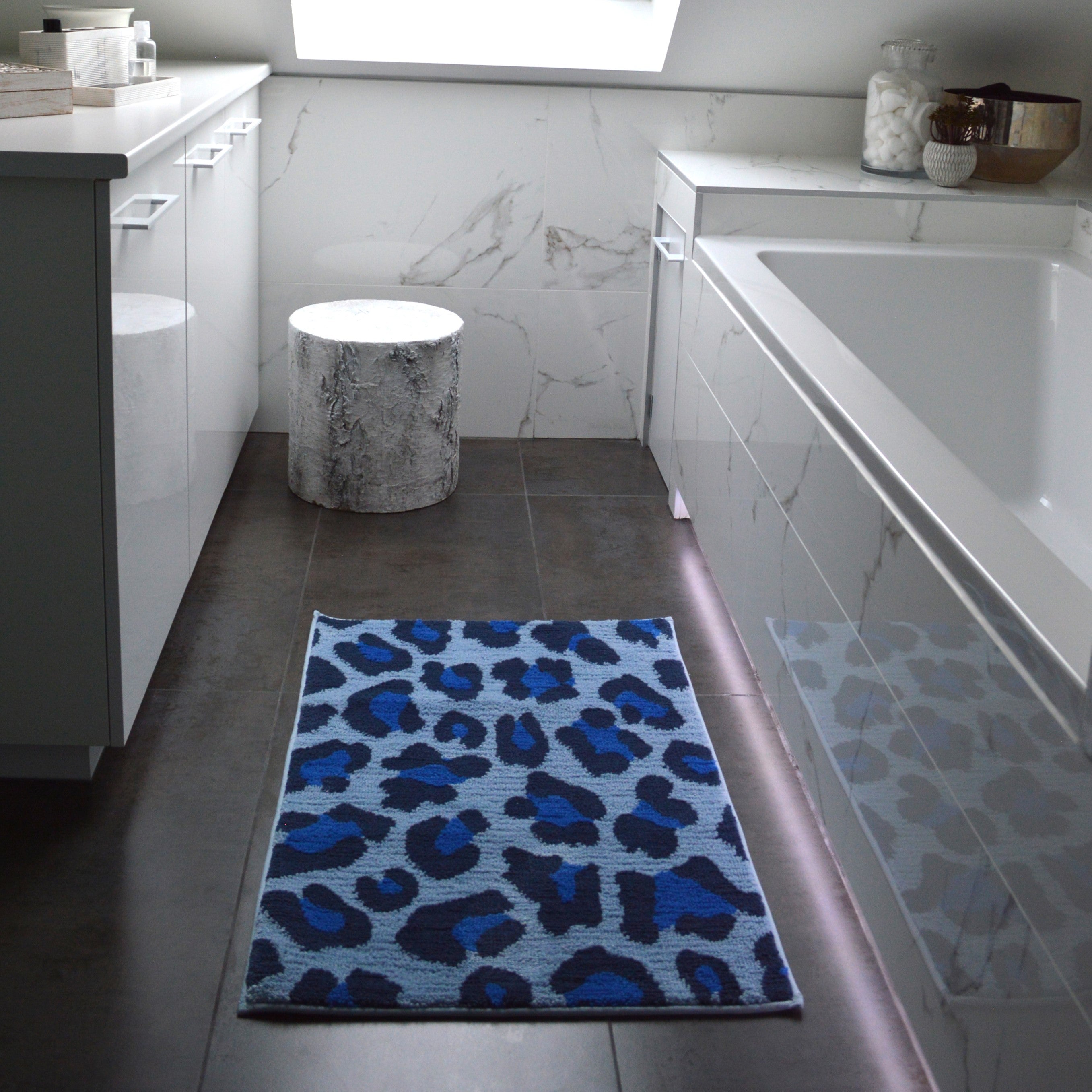 Leopard Print Non Slip Bath Mat - Large & Colourful