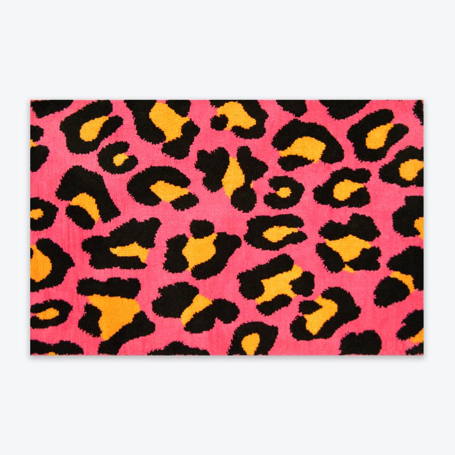 Leopard Print Non Slip Bath Mat - Large & Colourful