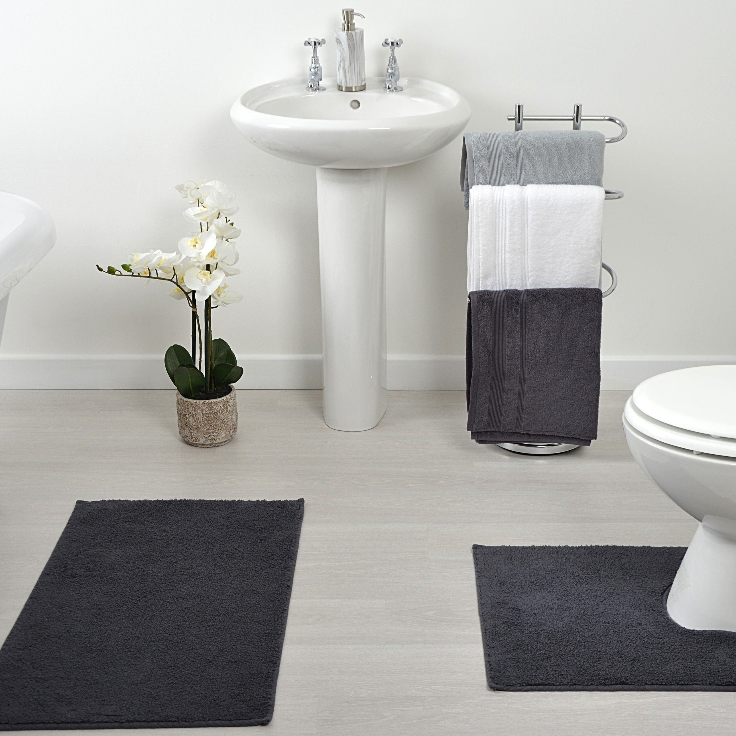 Majestic Luxury Non-Slip Bath Mat and Pedestal Set - Allure Bath Fashions