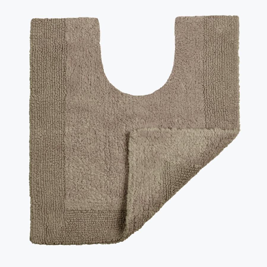 Mocha Reversible Toilet Mat - Super Soft Cotton Pedestal Mat