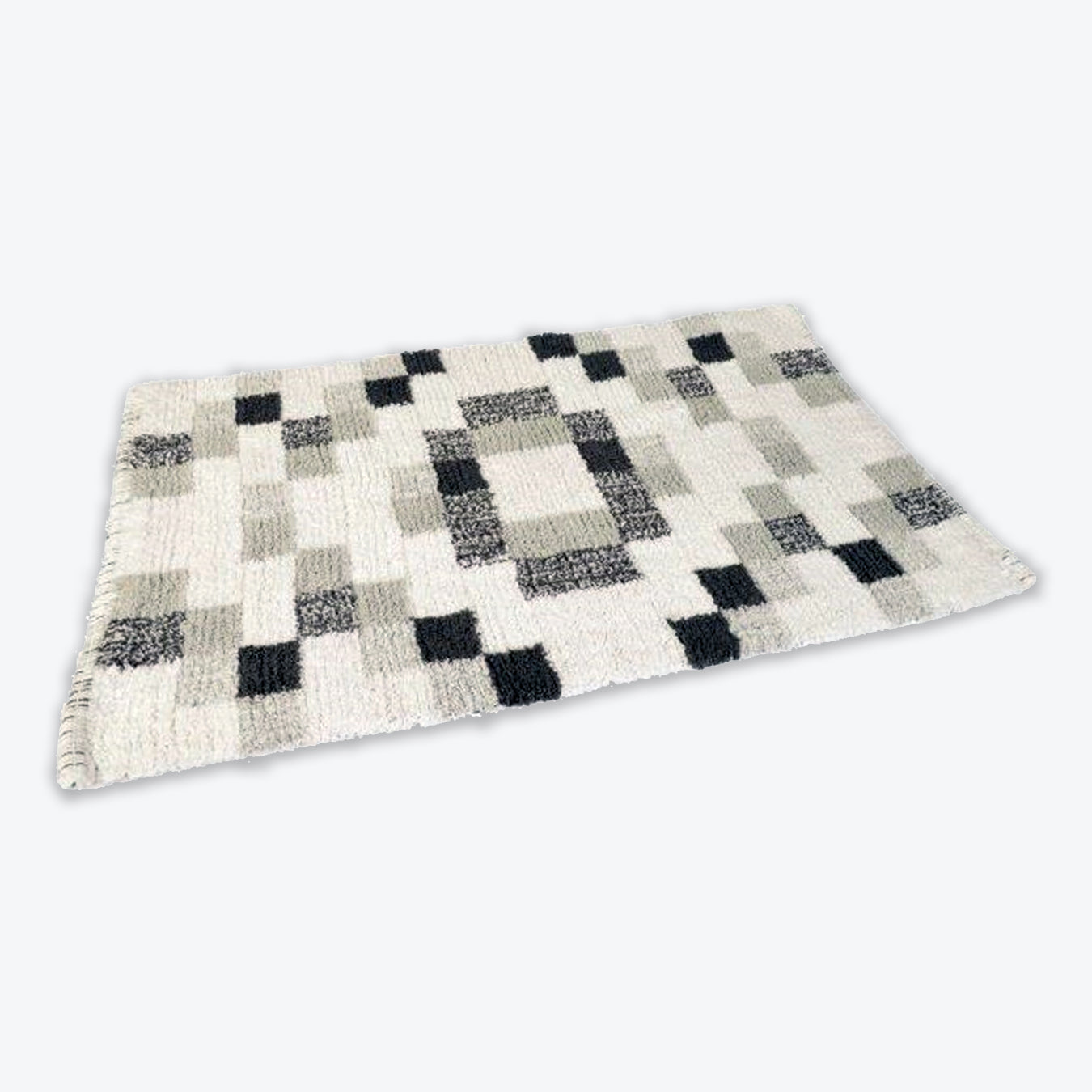 Mosaic Patterned Bath Mat - 100% Cotton