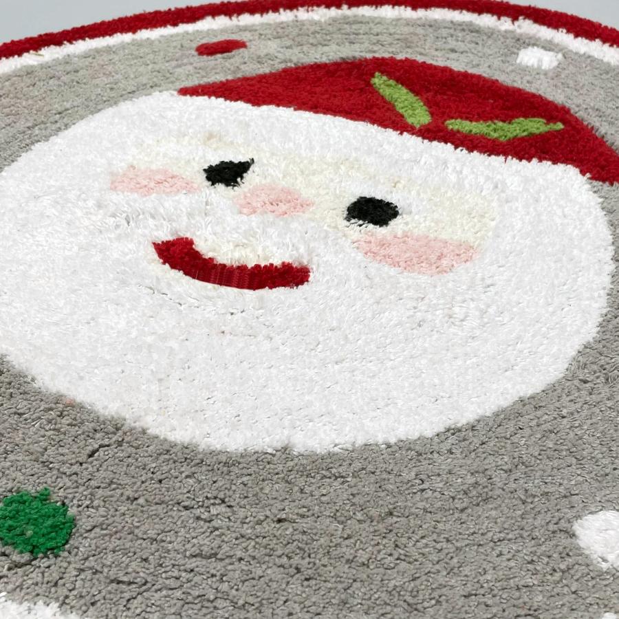 Christmas Round Bath Mat - Santa and Rudolph Rug