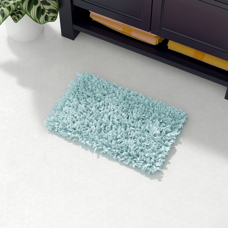 Ruffle Bath Mat with Shaggy Deep Pile - Allure Bath Fashions