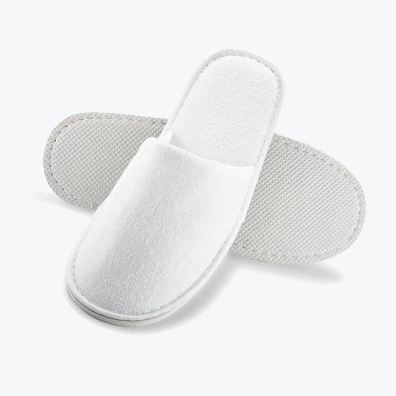 Hotel Unisex Closed Toe Slipper - Non Slip &amp; Towelling