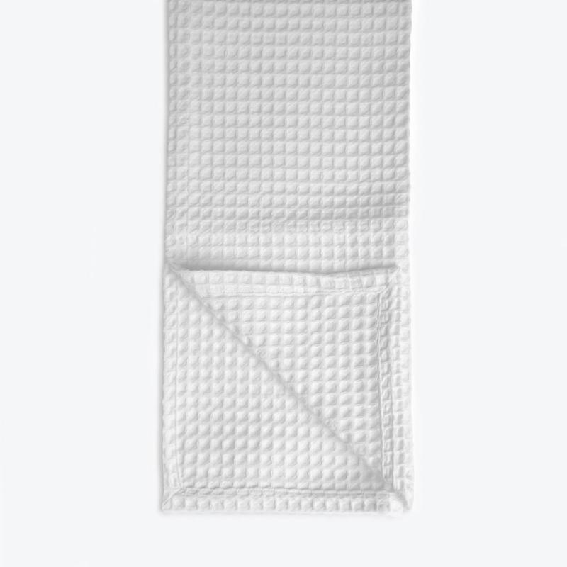 White Luxury Waffle Throw Bedspread made from 100% cotton. Available in double, king size, or super king size to fit every bedroom decor.