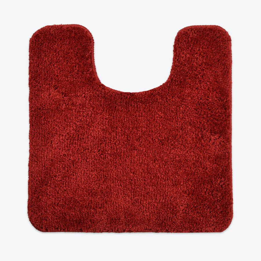 Wine red pedestal mat, luxury microfibre.