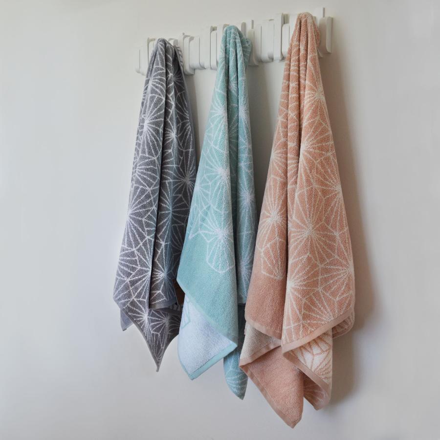 Patterned Geometric Bathroom Towels