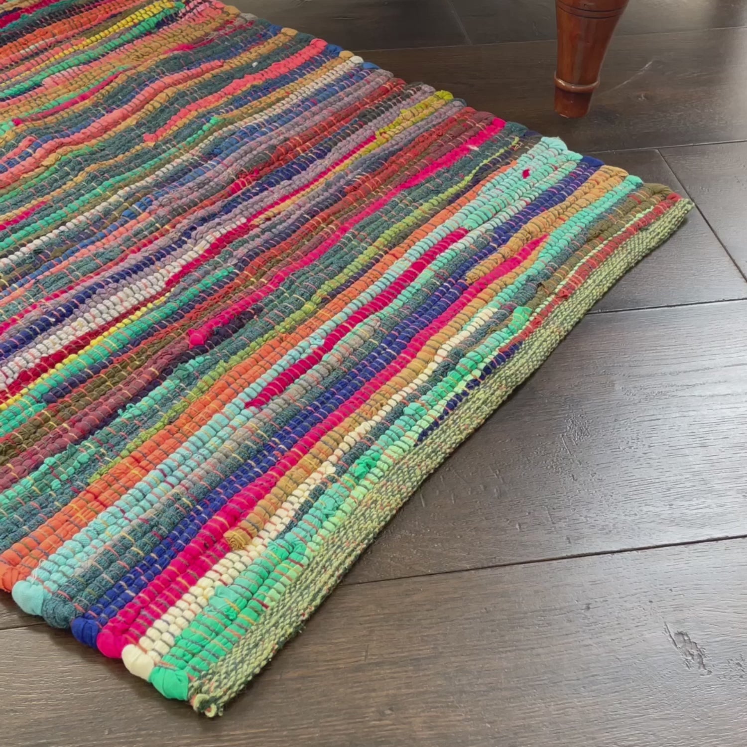 Chindi Rug - Hand Woven &amp; Multicoloured