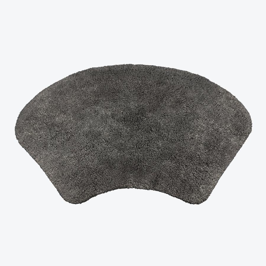 charcoal grey curved shower mat 100% cotton.