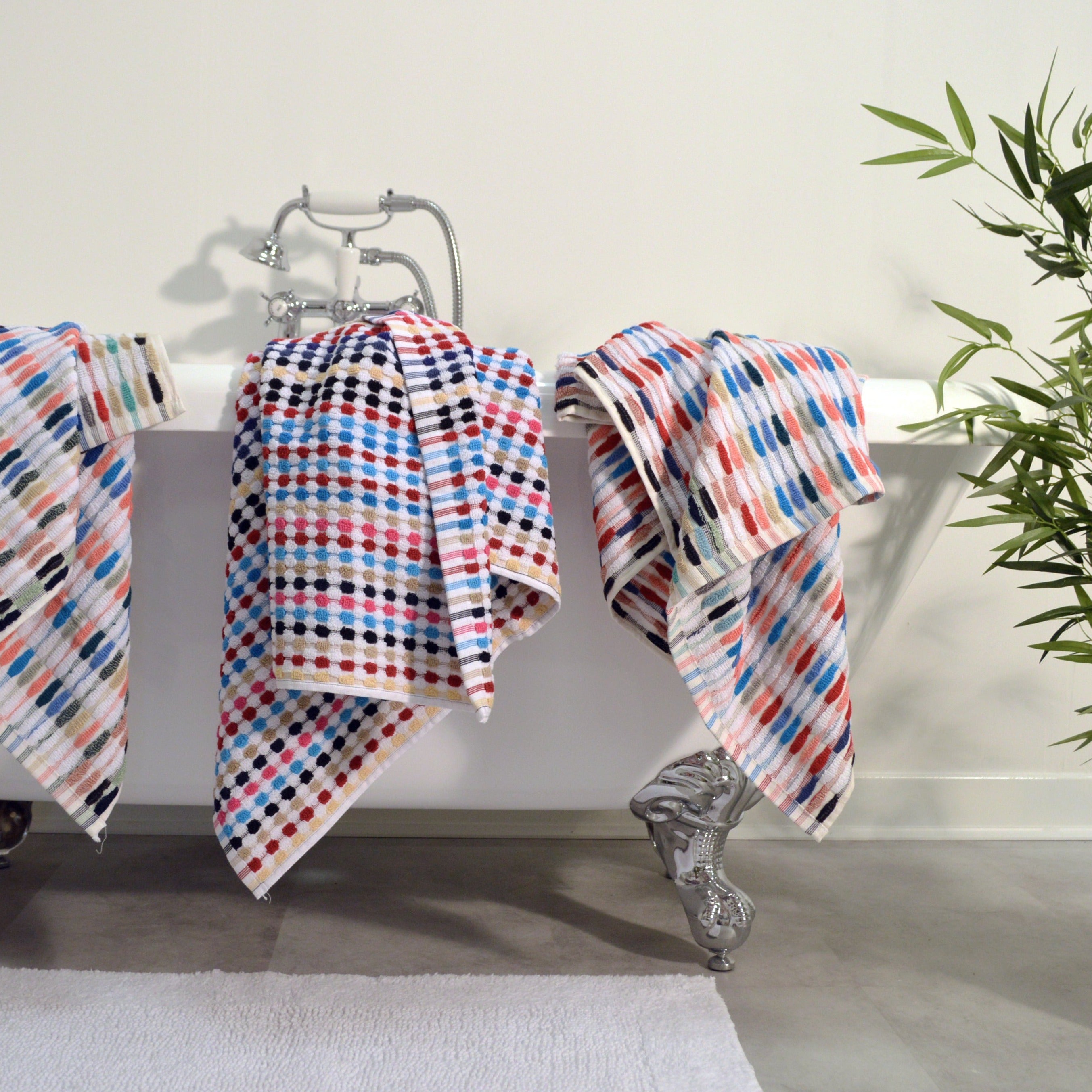 Remnant Recycled Cotton Towels - Sustainable Bathroom Towels- Light Colourful