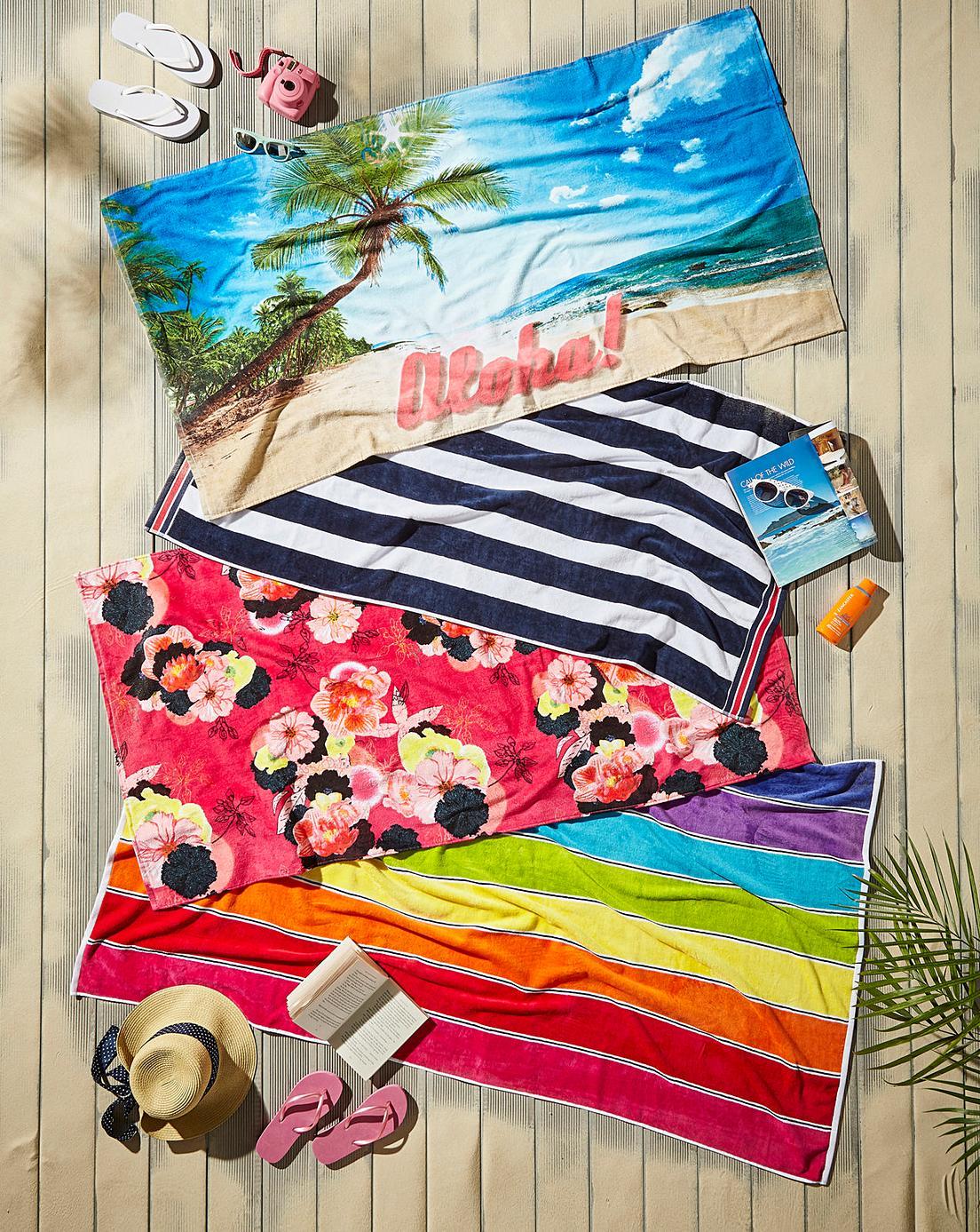 jumbo size colourful beach towels