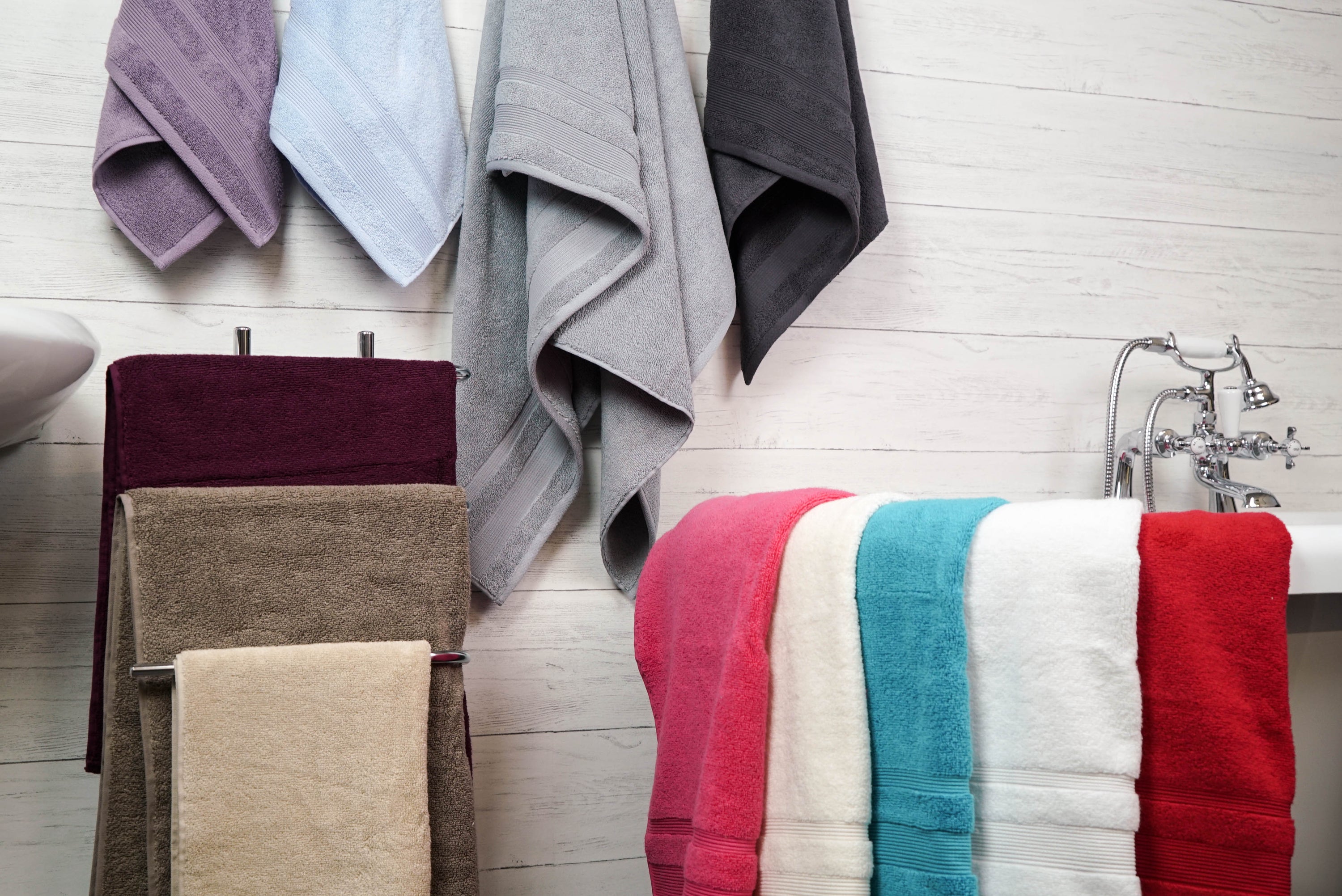 Egyptian cotton towels for the bathroom.