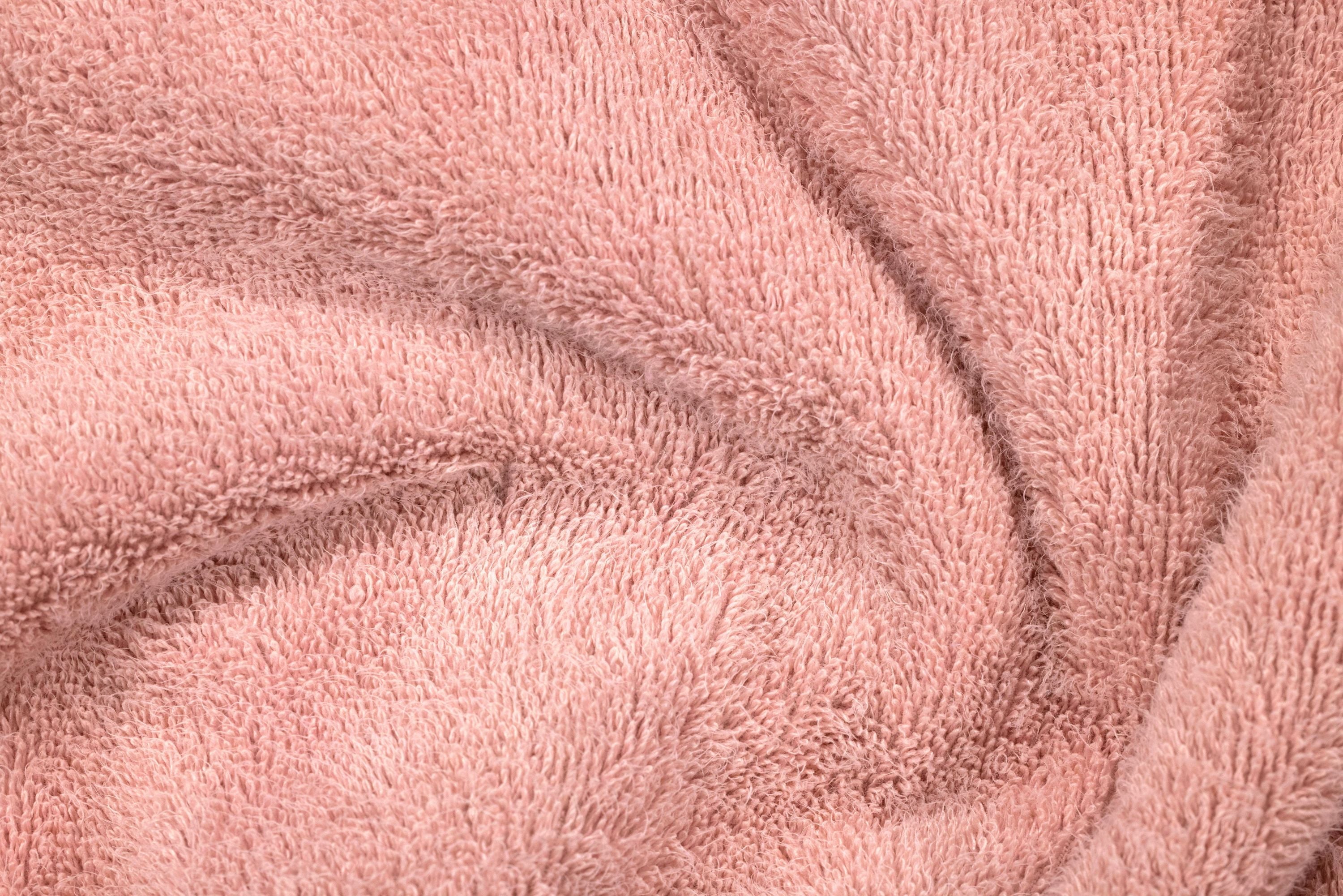 Pink towels for the bathroom.