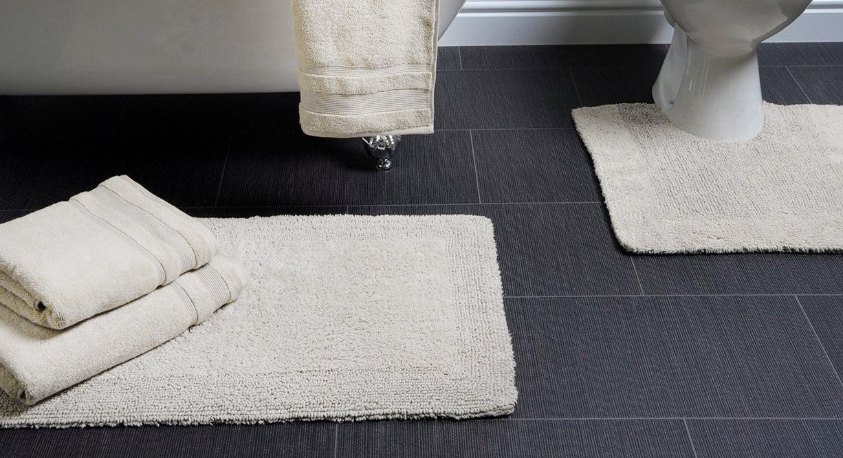 Cream Bath Mats and Pedestal Mats