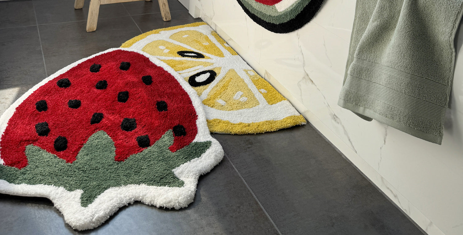Y2K rugs for the home and bathroom.