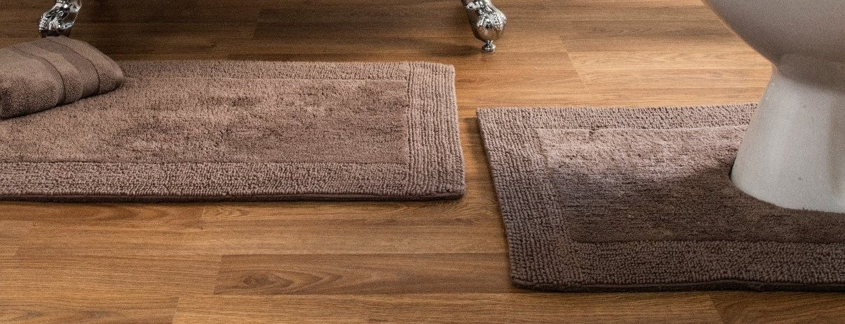 2 piece bath mat and pedestal mat sets - bathroom mat set