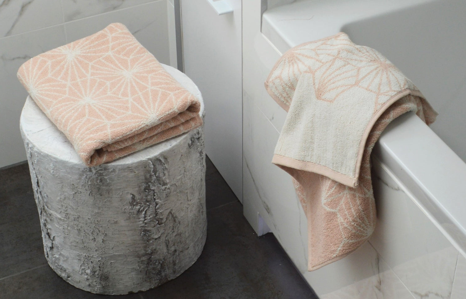 Pink Bathroom Towels - Luxury Cotton Towels - Plain &amp; Patterned