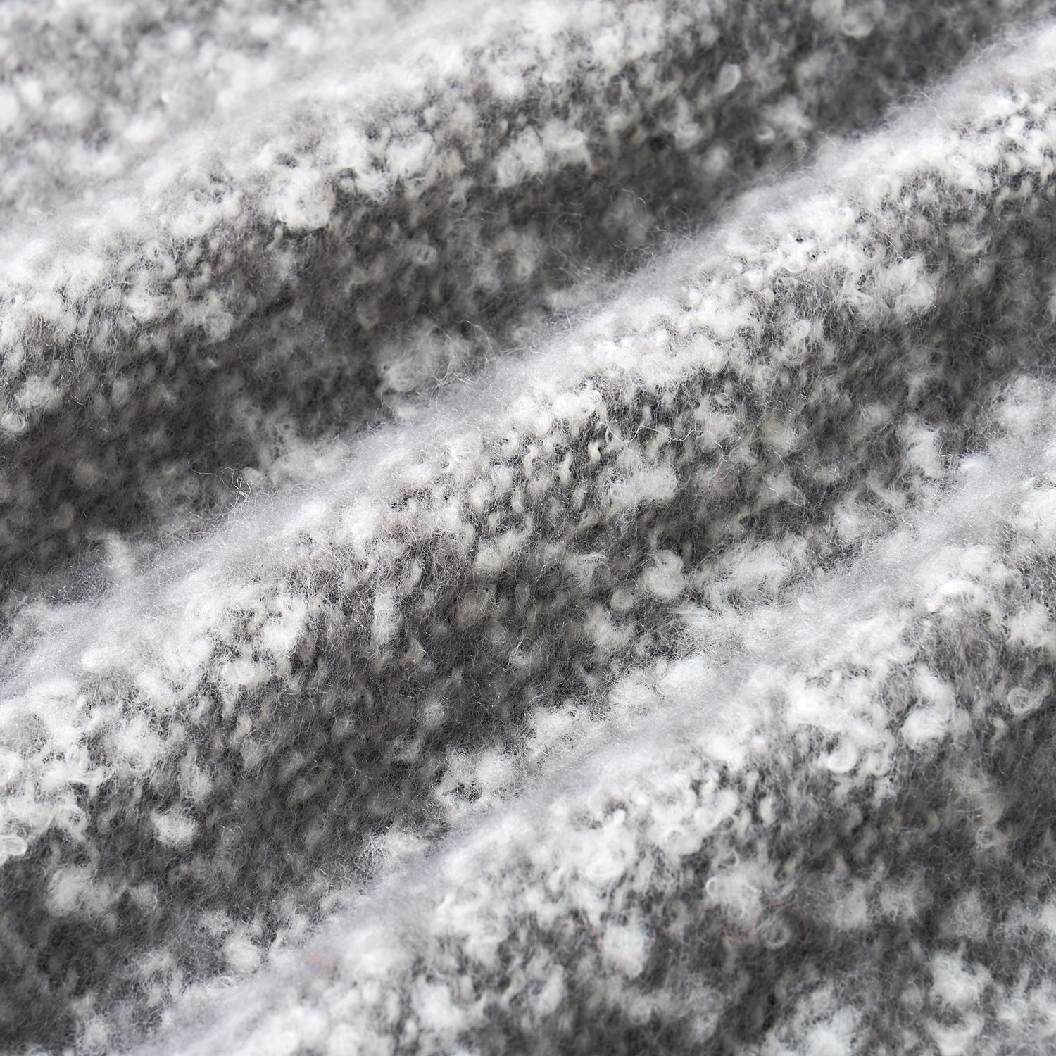 faux mohair throw graphite grey close up