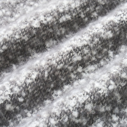 faux mohair throw graphite grey close up