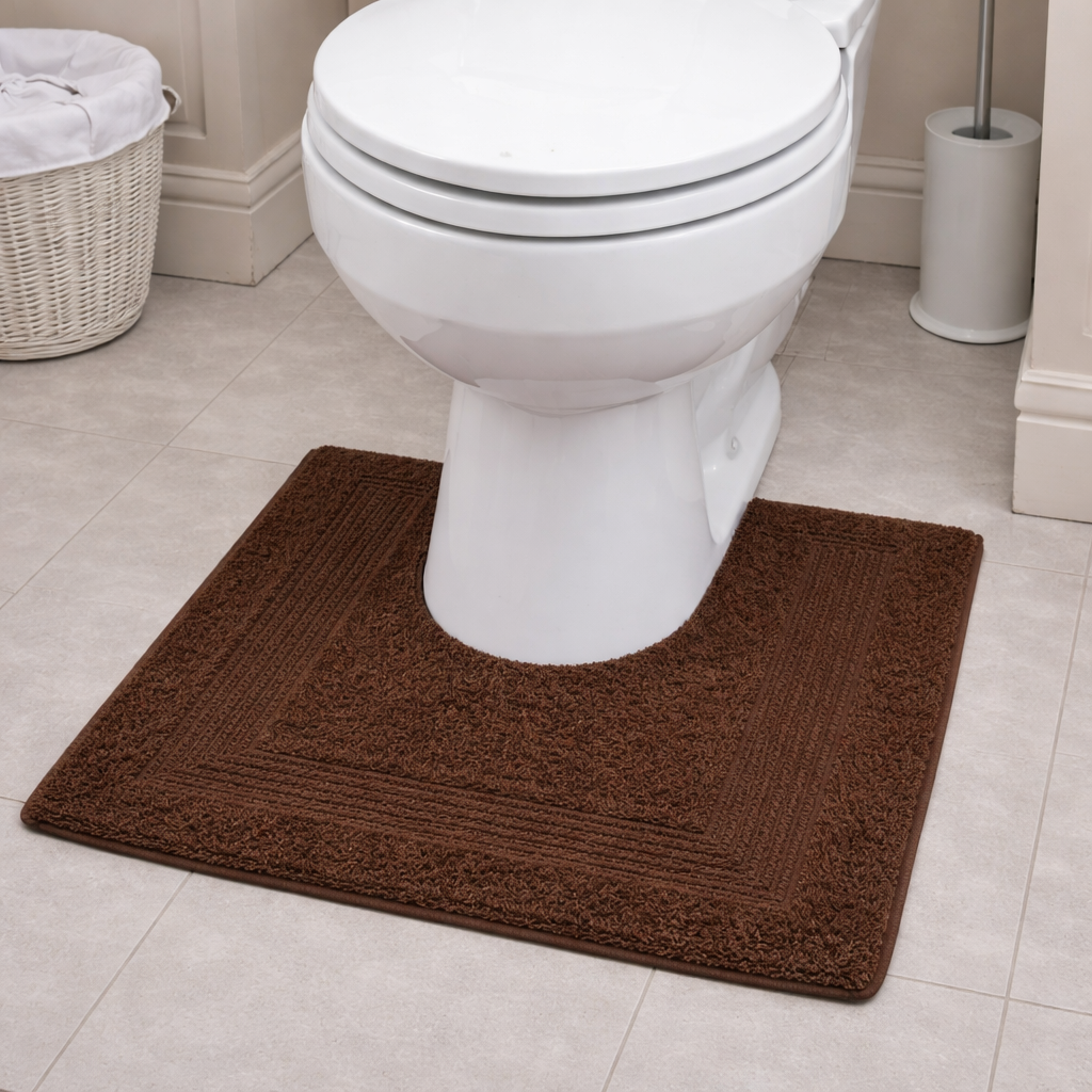 Race Track Cotton Reversible Pedestal Toilet Mat