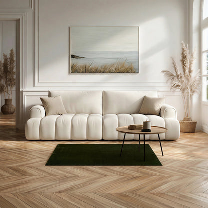 moss green softie rug 80 x 150cm