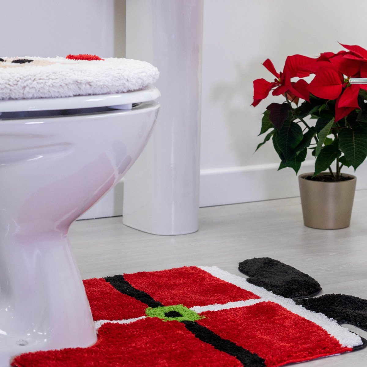 Santa 2pc Toilet Mat Set