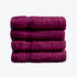 Beetroot Egyptian cotton towels and face cloths. 