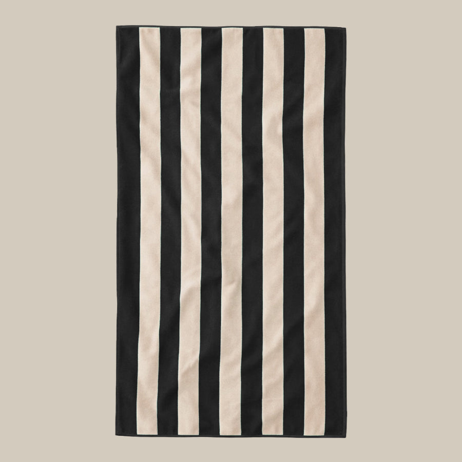 Large Organic Cotton Striped Beach Towel