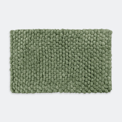Olive green bathroom mats, super thick and chunky deep pile bath mats.