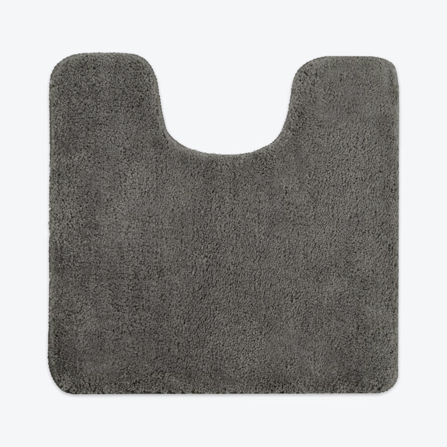 Dark grey pedestal mat, luxury microfibre.