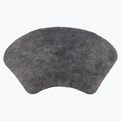 Charcoal grey curved bath mat