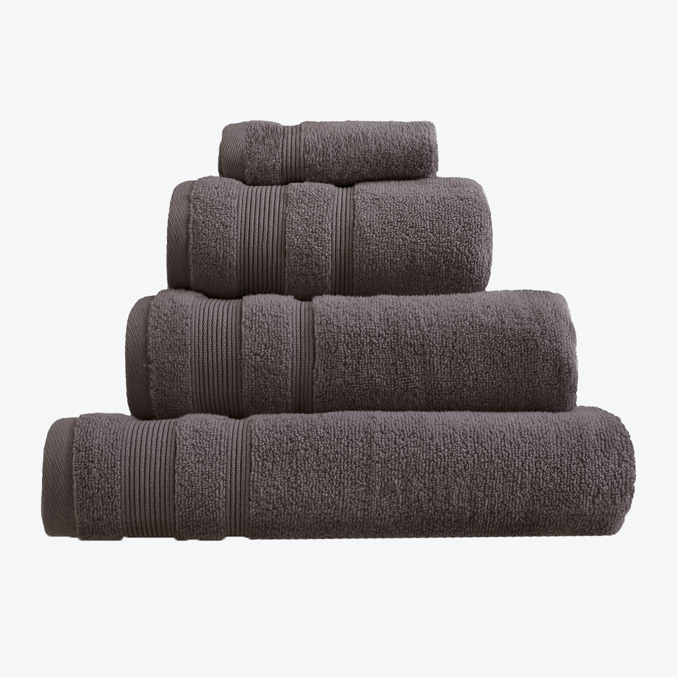 Charcoal Grey Egyptian Cotton Towel Bale Set - Premium Zero Twist Bathroom Towels (Hand Towel, Bath Towel, Bath Sheet, face Cloths).
