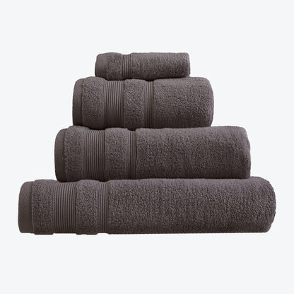 Charcoal Grey Egyptian Cotton Towel Bale Set - Premium Zero Twist Bathroom Towels (Hand Towel, Bath Towel, Bath Sheet, face Cloths).