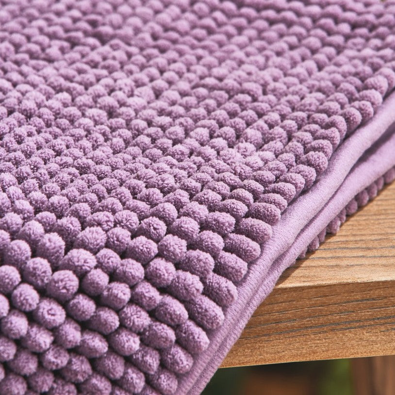 Super soft chenille bobble bath mat, luxury non slip bathroom mats.