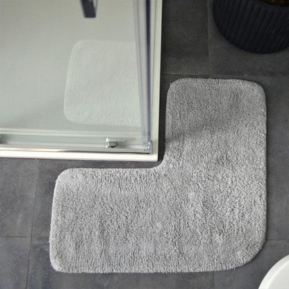 Corner Shower Mat - Dove Grey