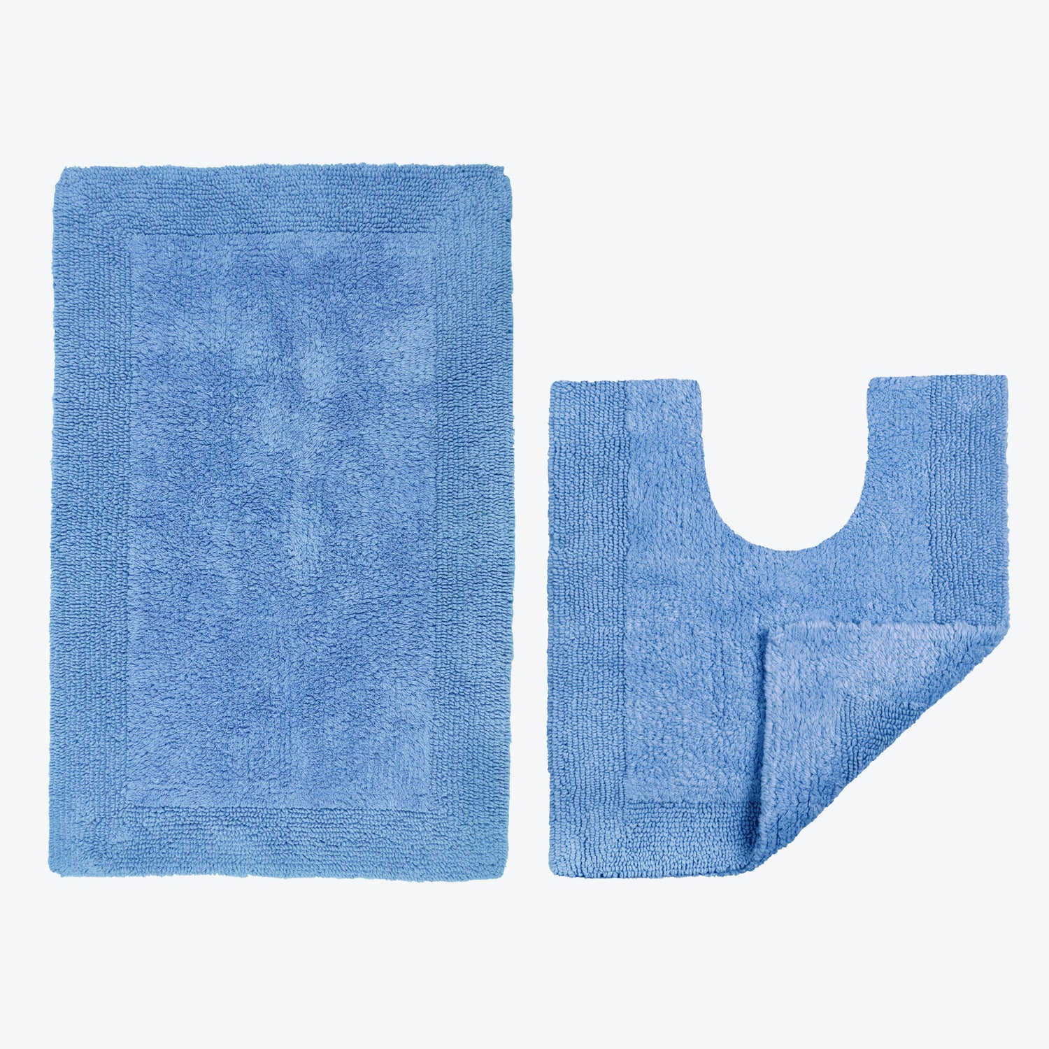 Elegance Reversible Heavyweight Bath Mat and Pedestal Set