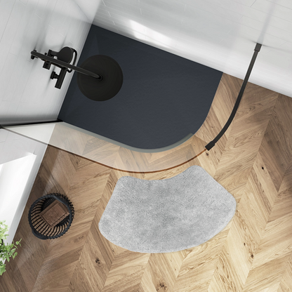 Curved Shower Mat - 100% Cotton