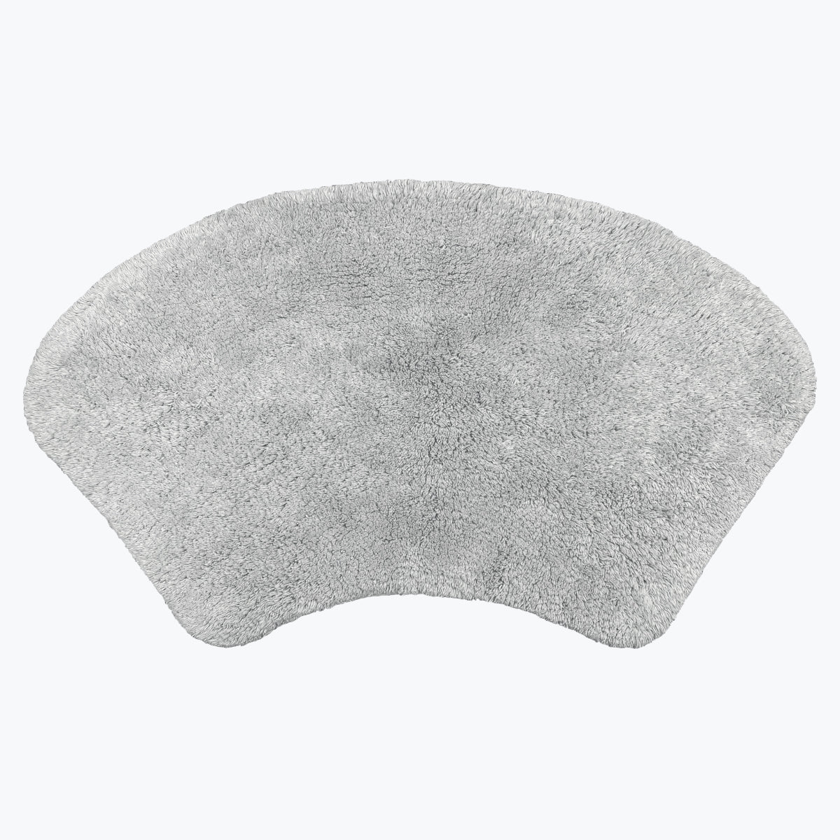 Light grey curved shower mat