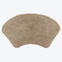 Mocha brown bath mat in curved shape for curved shower units.