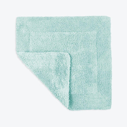 Duck egg blue square bath mat