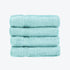 Duck Egg Blue Egyptian Towels 4pk Face Cloths Set- Premium Zero Twist Cotton Flannels
