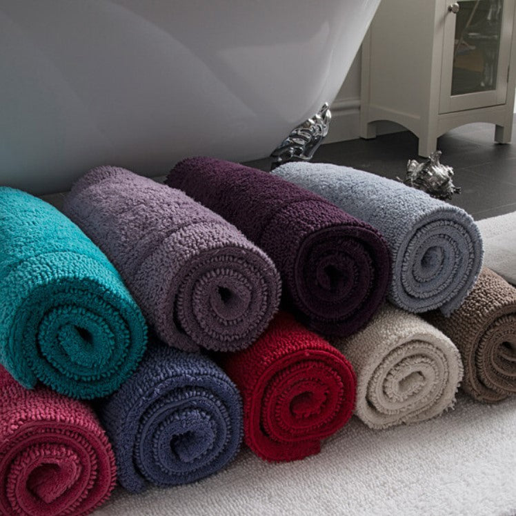 Reversible bath mats, 100% cotton heavyweight luxury.