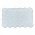 Scalloped bath mat in baby blue colour, with floral texture design - made from 100% cotton.