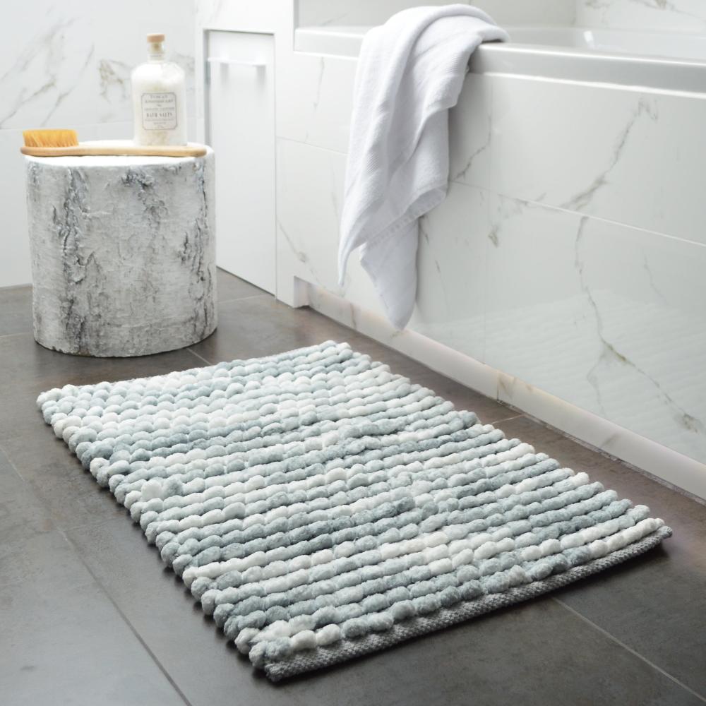 marl grey chunky bobble bath mat