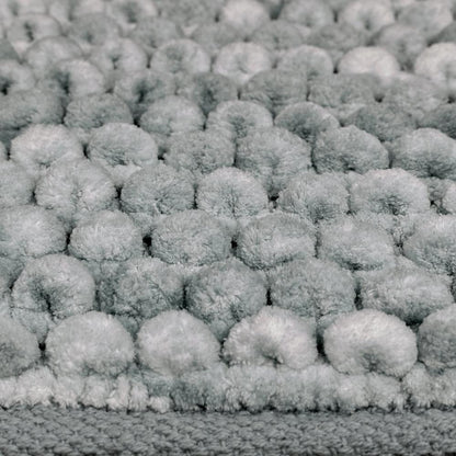 Grey bobble bath mat. Luxury, soft, thick bathmats.