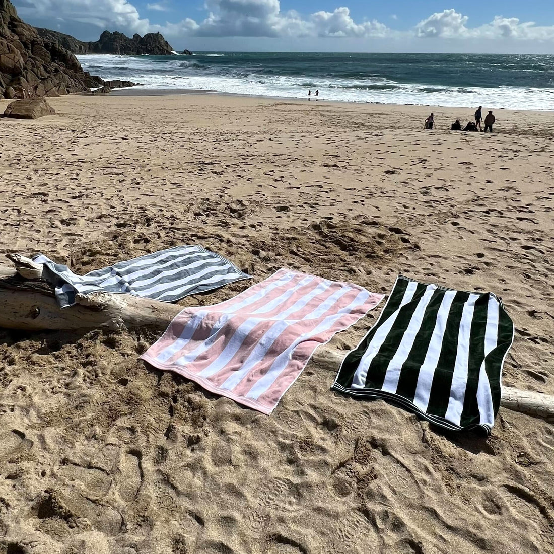 Cabana Striped Large Beach Towel - 100% Cotton