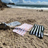 Colourful striped cabana beach towels, XL and super soft